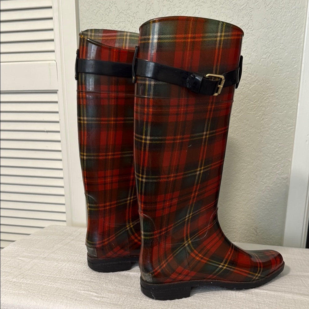 Ralph Lauren Red and Green Textured with Black Sole
